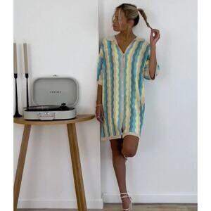 Yellow The Label Felix Knit Dress In Tropic S/M